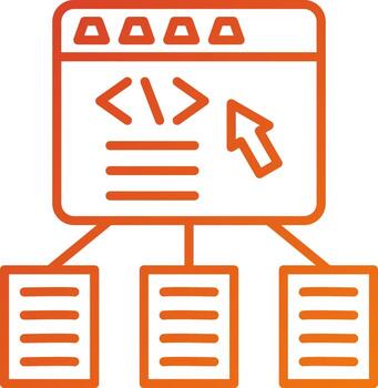 Code Framework Icon Style vector