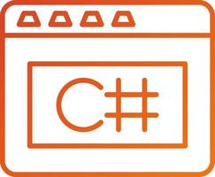C Sharp Icon Style vector