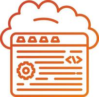 Cloud Coding Icon Style vector