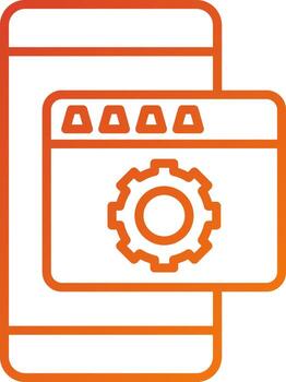 estilo de icono de configuración de aplicación vector