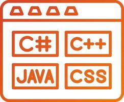 Coding Language Icon Style vector