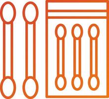 Cotton Swabs Icon Style vector