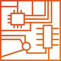 Circuit Board Icon Style vector