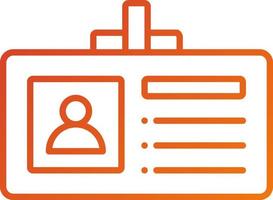 Identification Card Icon Style vector