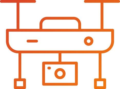 estilo de icono de dron de cámara vector