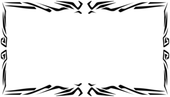 Illustration of a photo frame with a tribal design png