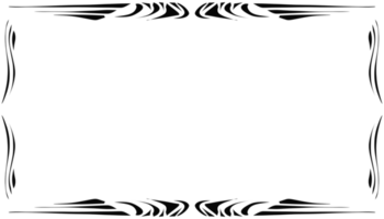 Illustration of a photo frame with a tribal design png