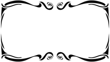 Illustration of a photo frame with a tribal design png