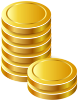 pila de monedas de oro png