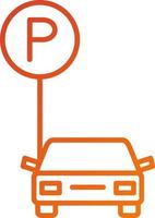 Car Park Icon Style vector