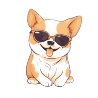 Cute Dog wearing sunglasses Stickers png