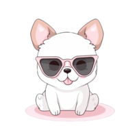 Cute Dog wearing sunglasses Stickers png