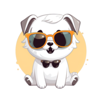 Cute Dog wearing sunglasses Stickers png