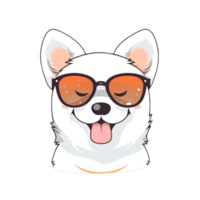 Cute Dog wearing sunglasses Stickers png