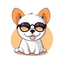 Cute Dog wearing sunglasses Stickers png