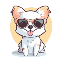 Cute Dog wearing sunglasses Stickers png