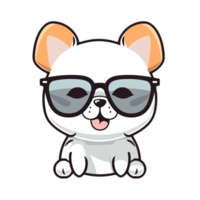 Cute Dog wearing sunglasses Stickers png