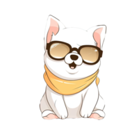 Cute Dog wearing sunglasses Stickers png