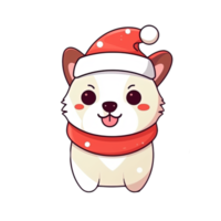 linda perro en Navidad disfraces pegatinas haz png