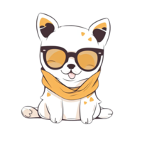 Cute Dog wearing sunglasses Stickers png