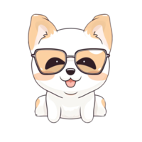 Cute Dog wearing sunglasses Stickers png