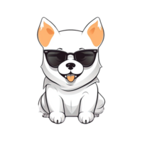 Cute Dog wearing sunglasses Stickers png