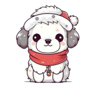 mignonne chien dans Noël costumes autocollants paquet png