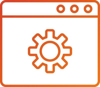 estilo de icono de configuración del navegador vector