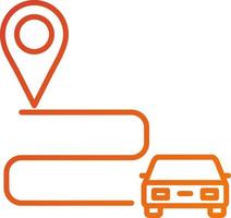 Driving Route Icon Style vector