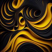 Old texture patterns black and yellow background - AI generated image photo