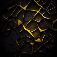 Old texture patterns black and yellow background - AI generated image photo