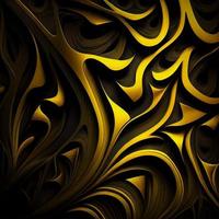 Old texture patterns black and yellow background - AI generated image photo