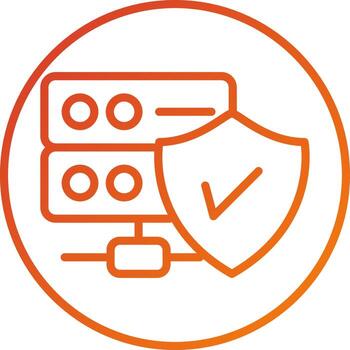 Database Security Icon Style vector