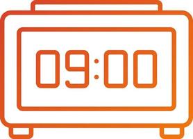 Digital Clock Icon Style vector