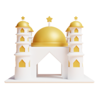 3d Islamic mosque illustration or 3d illustration of mosque png