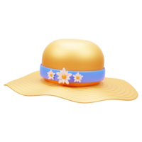 3d viaje sombrero icono aislado o 3d verano presagio gorra icono ilustración