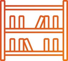 Bookshelf Icon Style vector