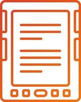 E-Book Reader Icon Style vector