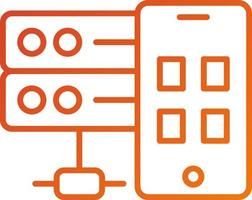Smartphone Database Icon Style vector