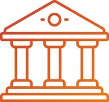 Greek Temple Icon Style vector