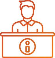 Information Desk Icon Style vector