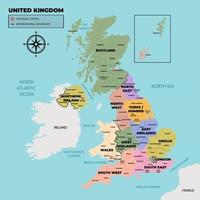 United Kingdom Map vector