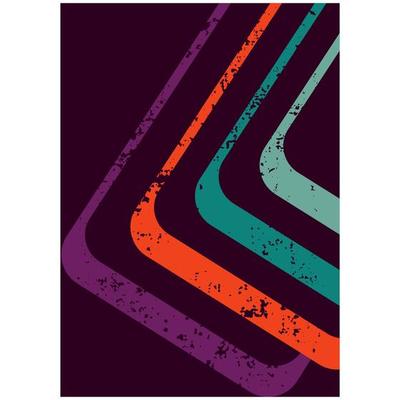 retro vintage 70s style stripes background poster lines. shapes design graphic 1970s retro background. abstract stylish 70s era line frame illustration insiration.
