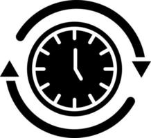 estilo de icono de tiempo de trabajo vector