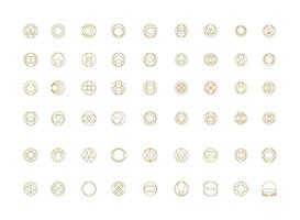 Minimal Circle Logo Outline Vector Set