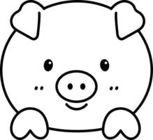 Pig drawing vector