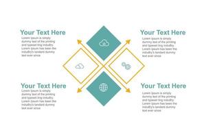 Infographics rounded squares . Element of chart, graph, diagram for presentations banner, workflow layout, process diagram, flow chart. vector