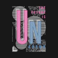 the future is unknown abstract graphic typography vector print