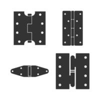 a set of door hinge icons vector