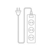 extension cord simple vector icon